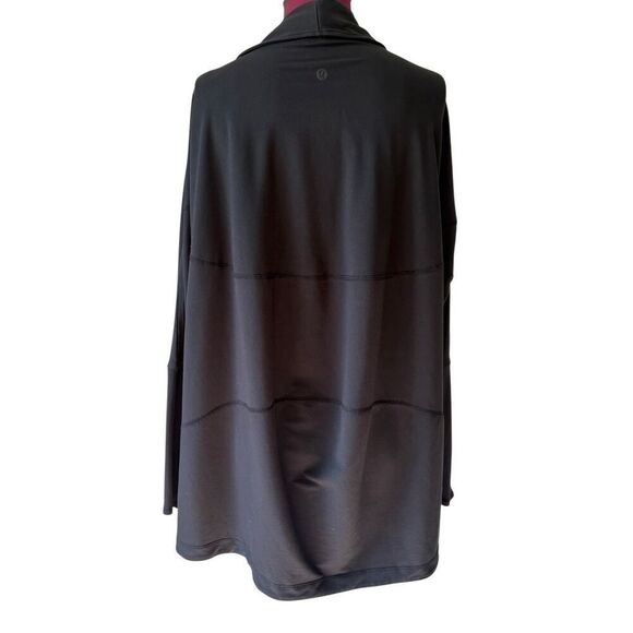 Lululemon Back In Action Wrap size 6 Cardigan Black Open Front - Picture 6 of 11